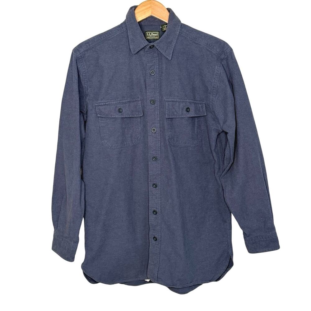L.L. Bean men’s cotton blue gray shirt size medium TALL